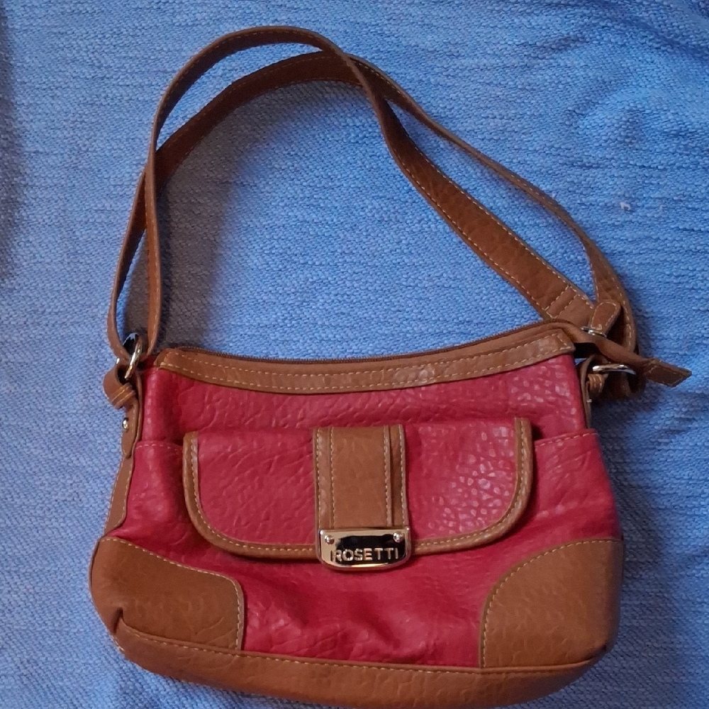 Rosetti Red and Tan Shoulder Bag